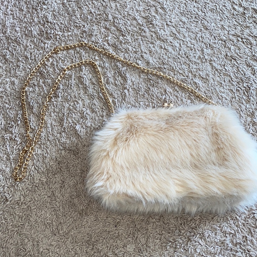 Forever 21 Faux Fur Purse Tan